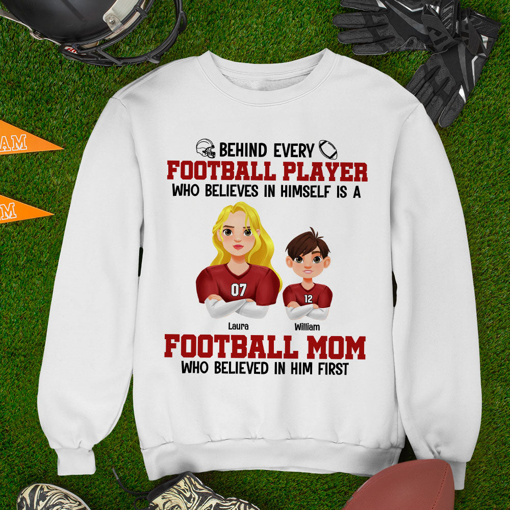 Personalized Football Mom Shirt - Custom Names Gift