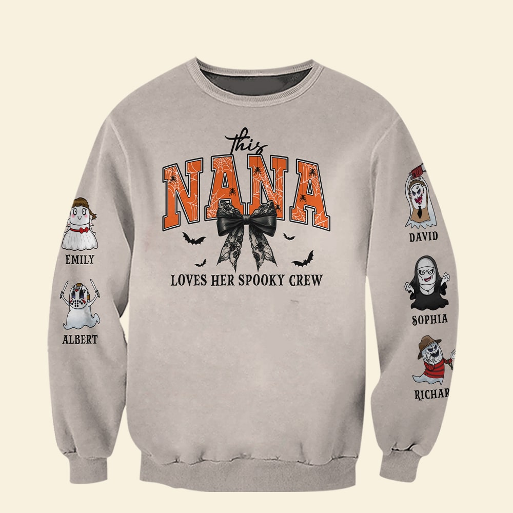 Customized Halloween Sweatshirt for Grandmas: Spooky Crew Edition