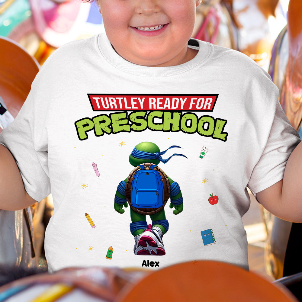 Personalized 'Turtley Ready for Preschool' Kids Shirt