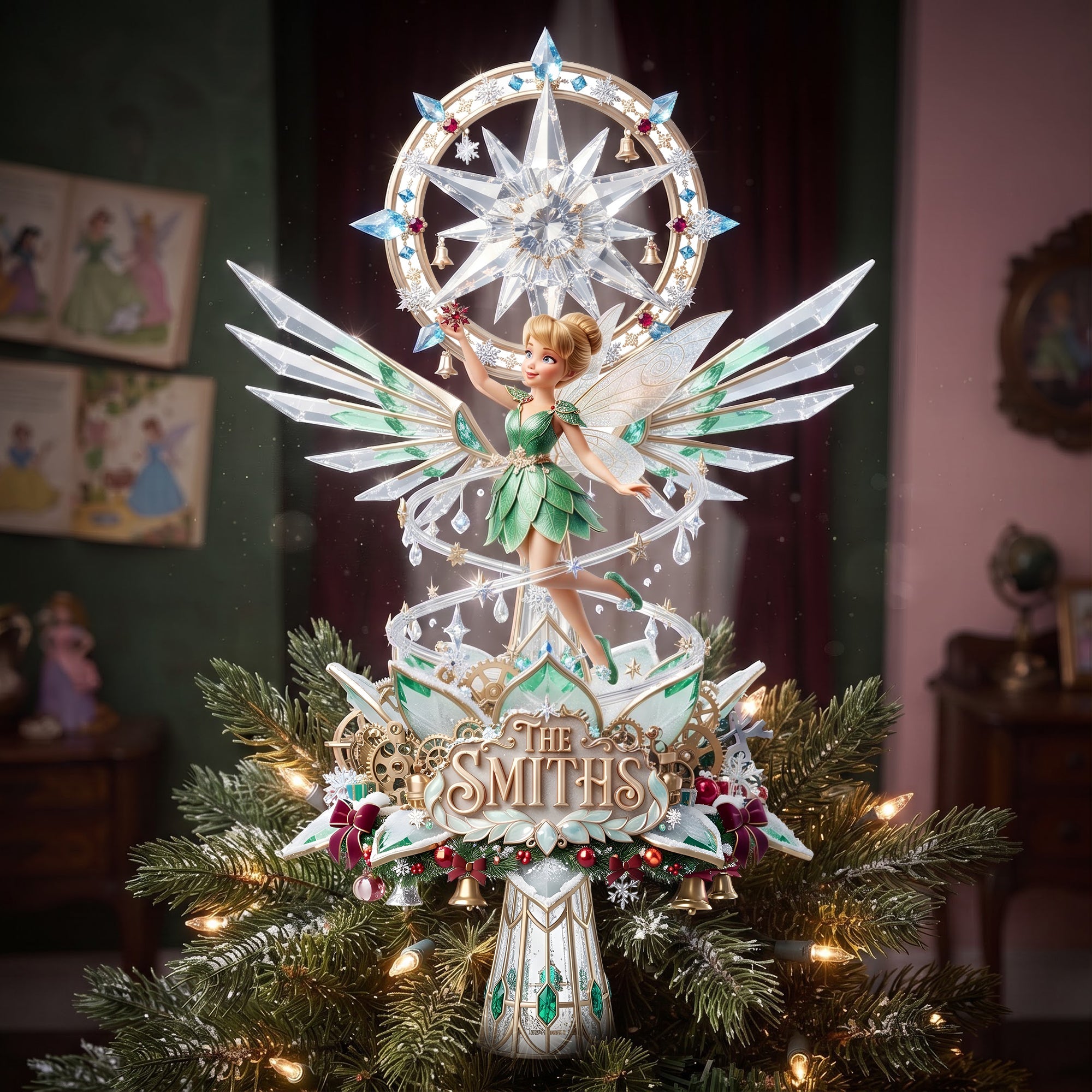 "Bring Magic to Your Christmas!" - Winter Fairy Acrylic Christmas Tree Topper - Personalized Gift for Everyone Ornament PopCulturePrints