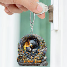 Load image into Gallery viewer, Mama Bear Keychain - Personalized Gifts for Mom and Grandma Keychains PopCulturePrints

