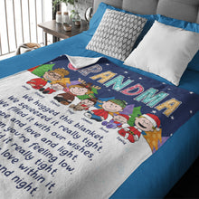 Load image into Gallery viewer, Personalized Grandma Christmas Blanket - Custom Family Design Blanket PopCulturePrints
