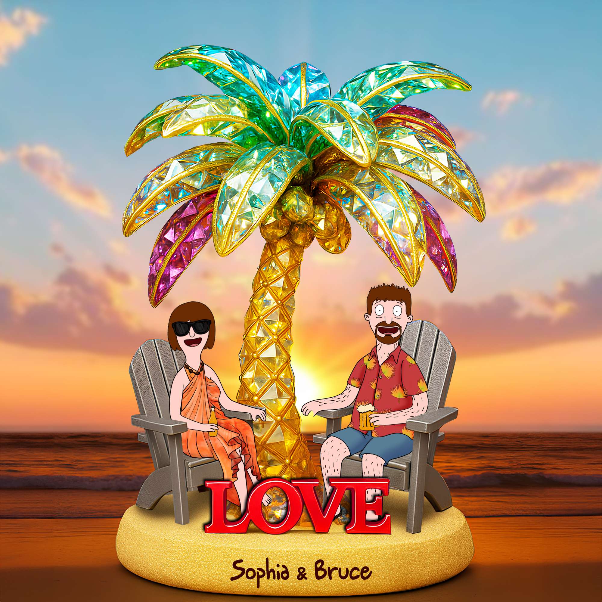 "Together Forever, Handcrafted Memories" - Couple Forever Acrylic Plaque, Personalized Gift for All Lovebirds Shaped Plaques PopCulturePrints