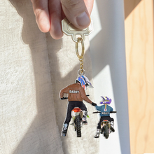 Load image into Gallery viewer, “Ride Together, Bond Forever” - Personalized Keychain for Dad and Kids - Perfect Gift for Father&#39;s Day Keychains PopCulturePrints
