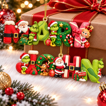 Load image into Gallery viewer, Festive Character Initial Alphabet Ornament - Personalized Gift For Christmas 04PAQN101026 Ornament PopCulturePrints
