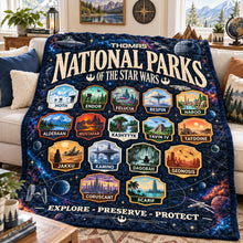 Load image into Gallery viewer, “Explore the Galaxy!” - Space Adventure Blanket - Personalized Gift for Star Wars Fans Blanket PopCulturePrints
