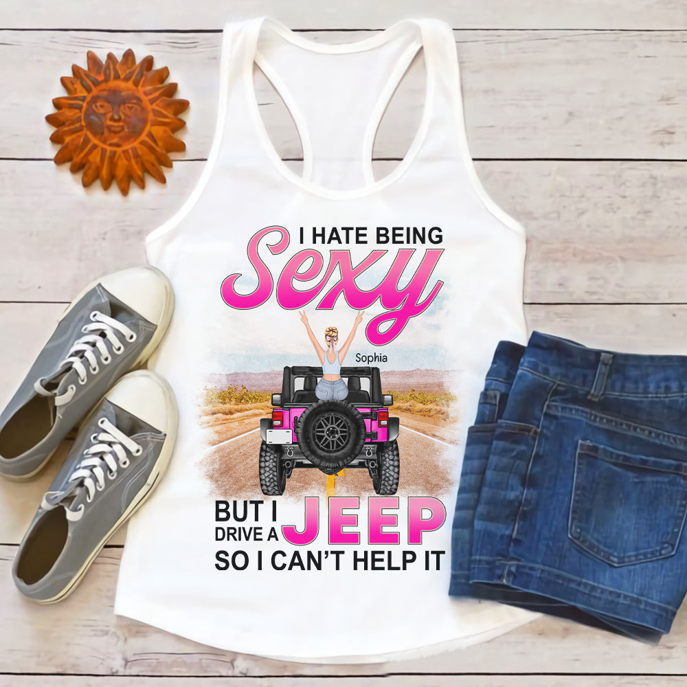 Personalized Sexy Jeep Driver Women's Tank Top