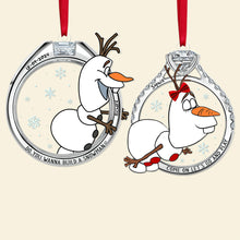 Load image into Gallery viewer, Customizable Couple&#39;s Christmas Ornament - Playful Snowman | Valentine&#39;s Day Gifts Ornament PopCulturePrints
