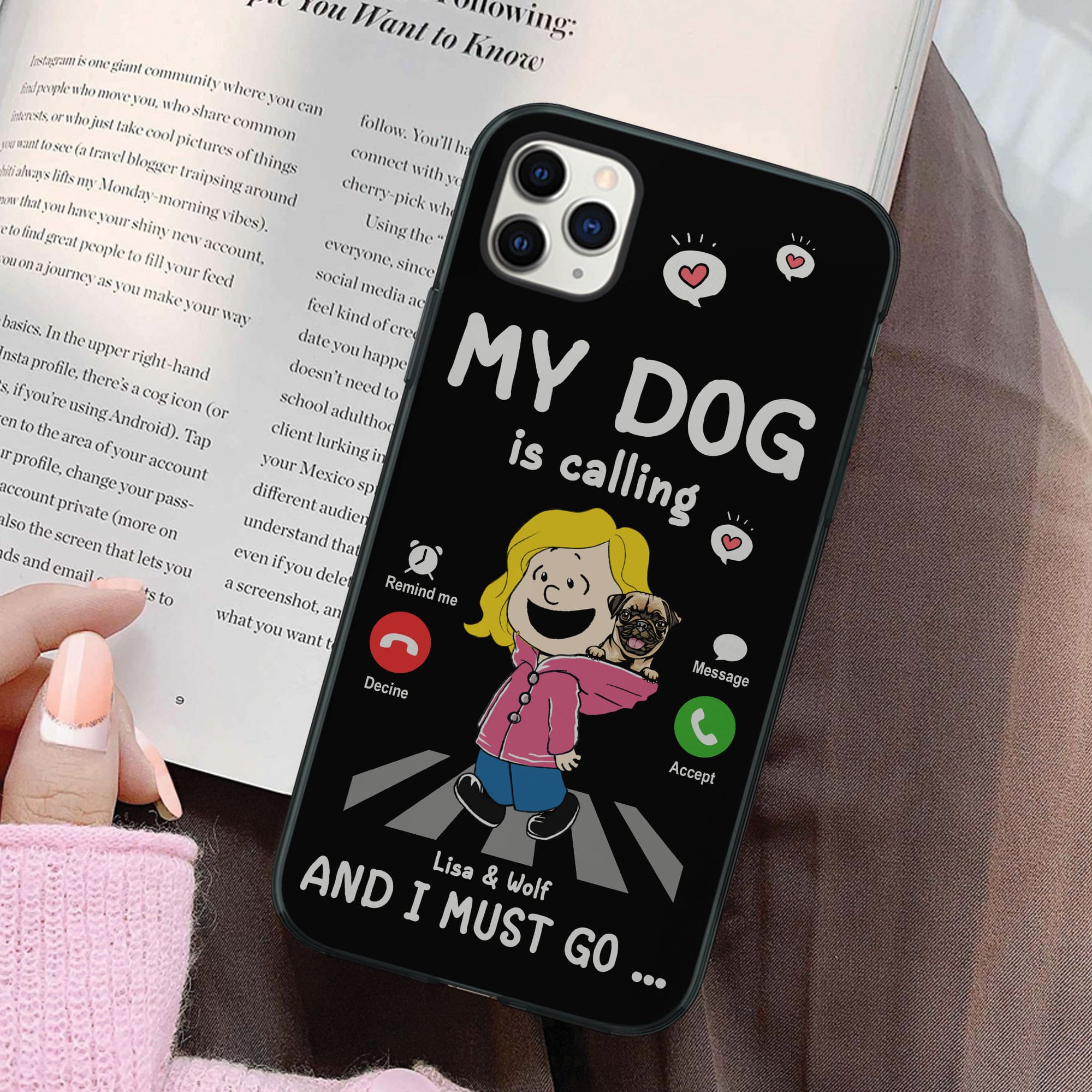 Personalized Pet Lover Phone Case - 'My Dog is Calling'