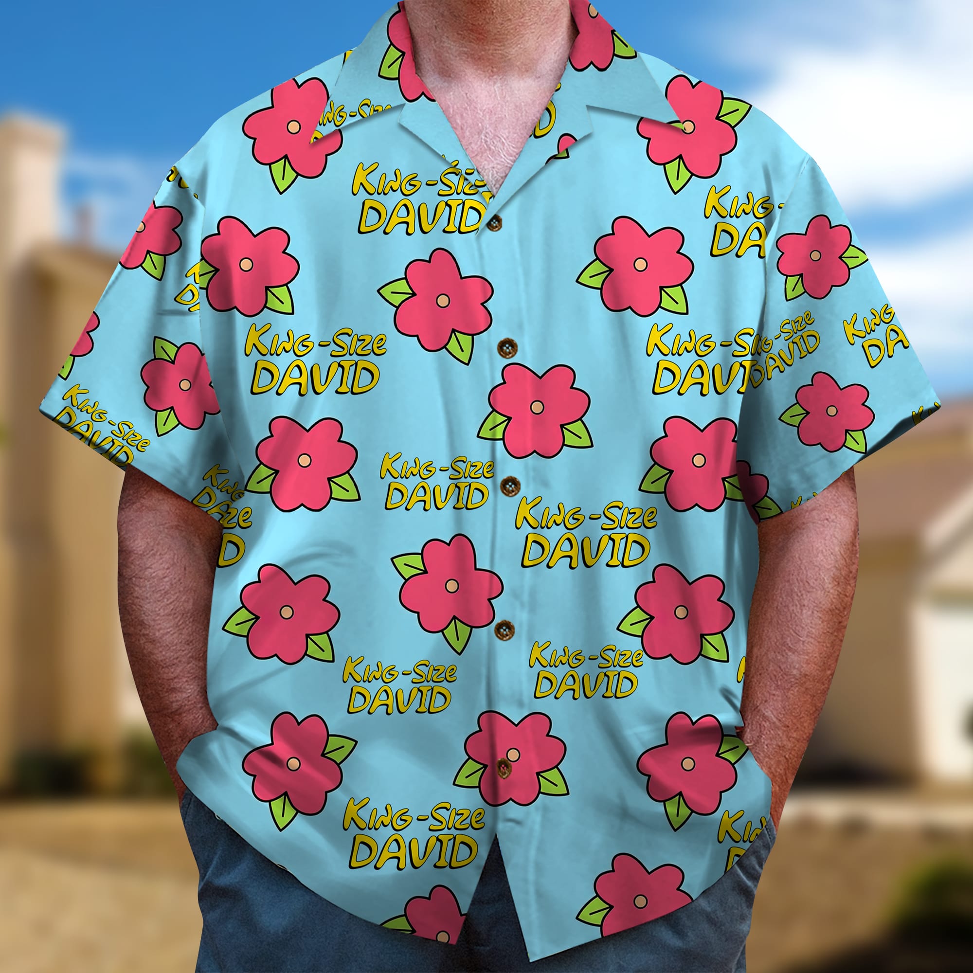 Custom Cartoon Lover Hawaiian Shirt - Floral Muumuu Style Hawaiian Shirts PopCulturePrints