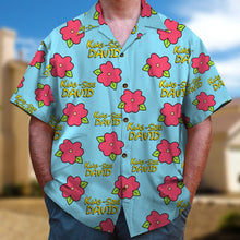 Load image into Gallery viewer, Custom Cartoon Lover Hawaiian Shirt - Floral Muumuu Style Hawaiian Shirts PopCulturePrints
