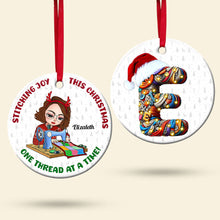 Load image into Gallery viewer, Personalized Alphabet Ornament for Sewing Enthusiasts Ornament PopCulturePrints

