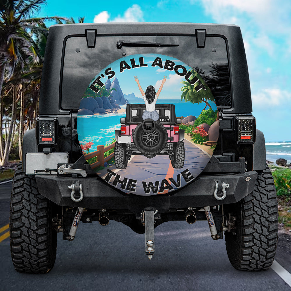 Personalized Jeep Spare Tire Cover - It's All About the Wave