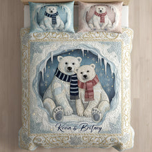 Load image into Gallery viewer, Keep Warm with Love: Couple Personalized Quilt Bedding Set - Gift for Couples, Anniversaries, and New Home Bedding Set PopCulturePrints
