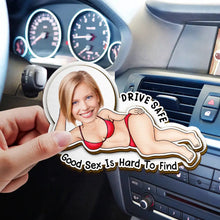 Load image into Gallery viewer, Drive Safe! A Fun Reminder - Personalized Custom Shaped Car Visor Clip Car Visor Clip PopCulturePrints
