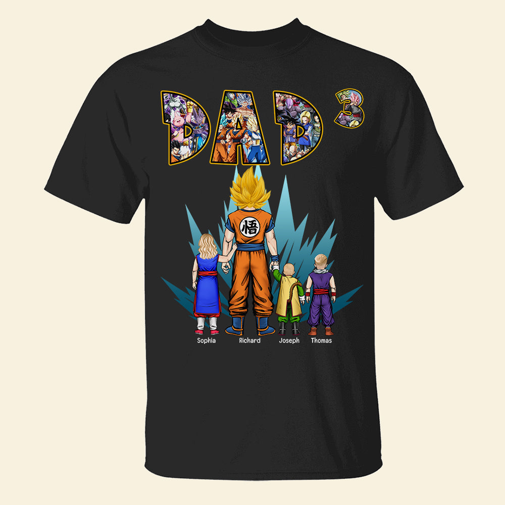 Personalized Dragon Ball Z Dad and Kids T-Shirt