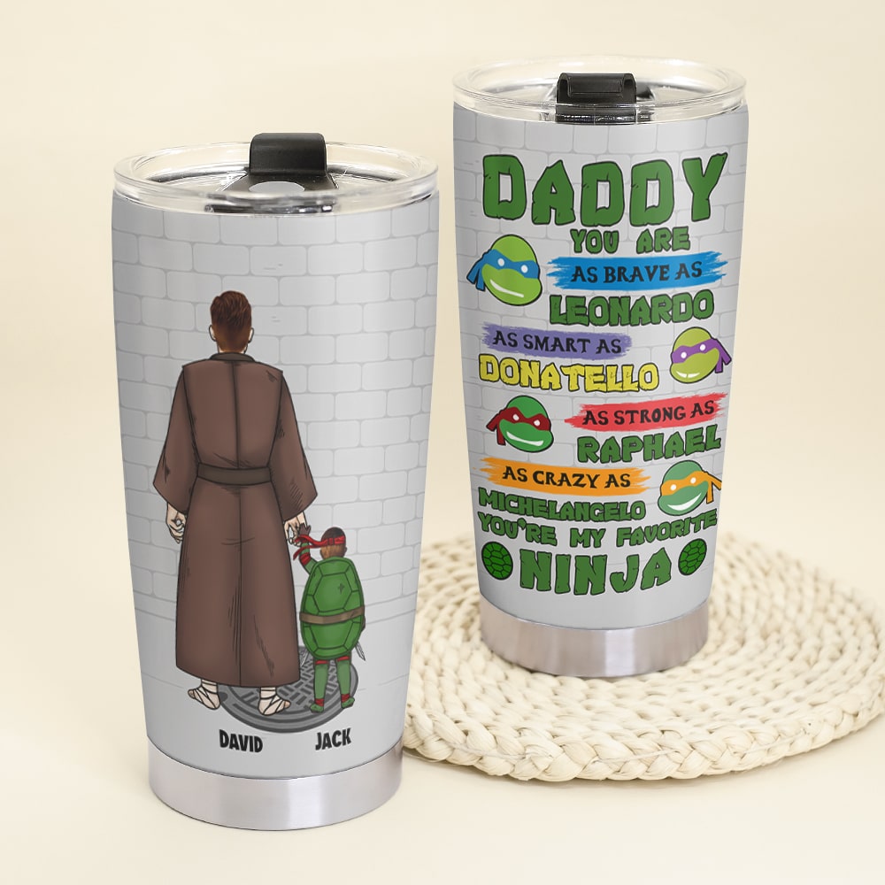 Personalized Ninja Dad Tumbler - You're My Favorite Hero Tumbler Cup PopCulturePrints