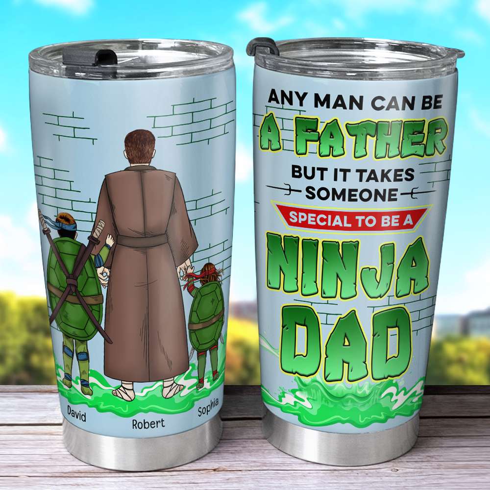 Personalized Ninja Dad Tumbler - Special Father Gift Tumbler Cup PopCulturePrints