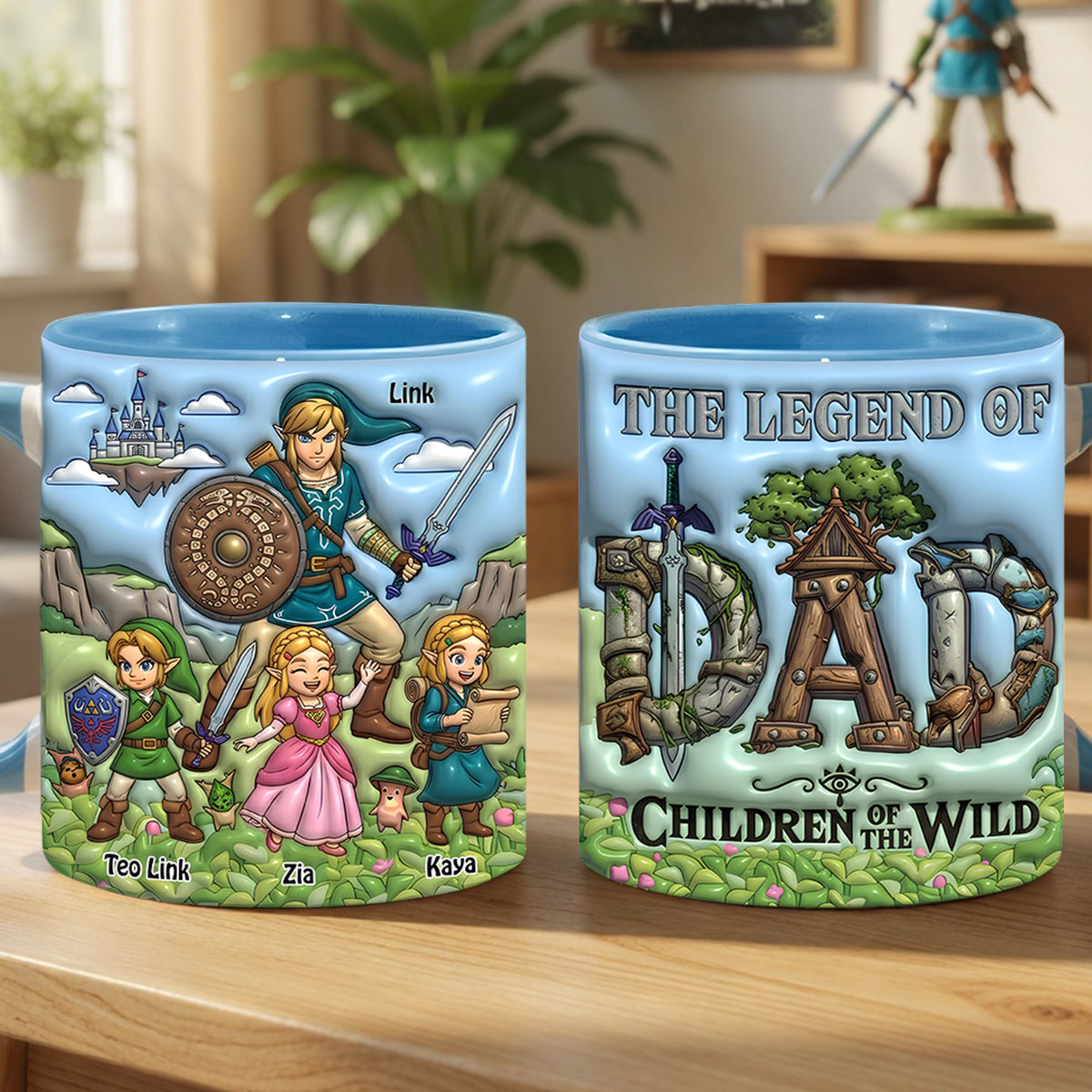 The Legend of Dad - Personalized Father's Day Mug | Unique Gift for Dad and Grandpa Coffee Mug PopCulturePrints