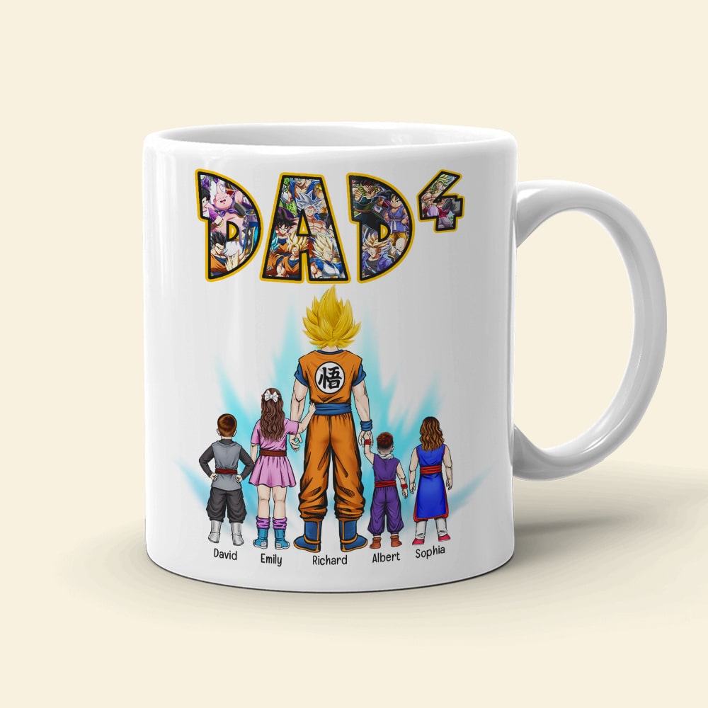 Personalized Anime Dad Coffee Mug - Custom Gift for Dad Coffee Mug PopCulturePrints