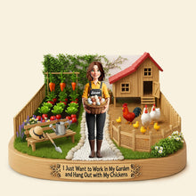 Load image into Gallery viewer, I Just Want to Work in My Garden - Personalized Farm Girl Plaque for Farmers Shaped Plaques PopCulturePrints
