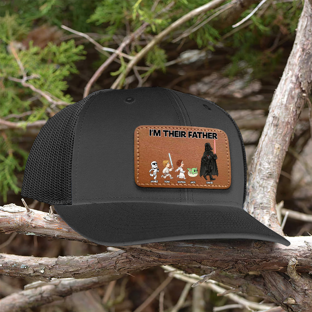 Custom 'I'm Their Father' Leather Patch Hat