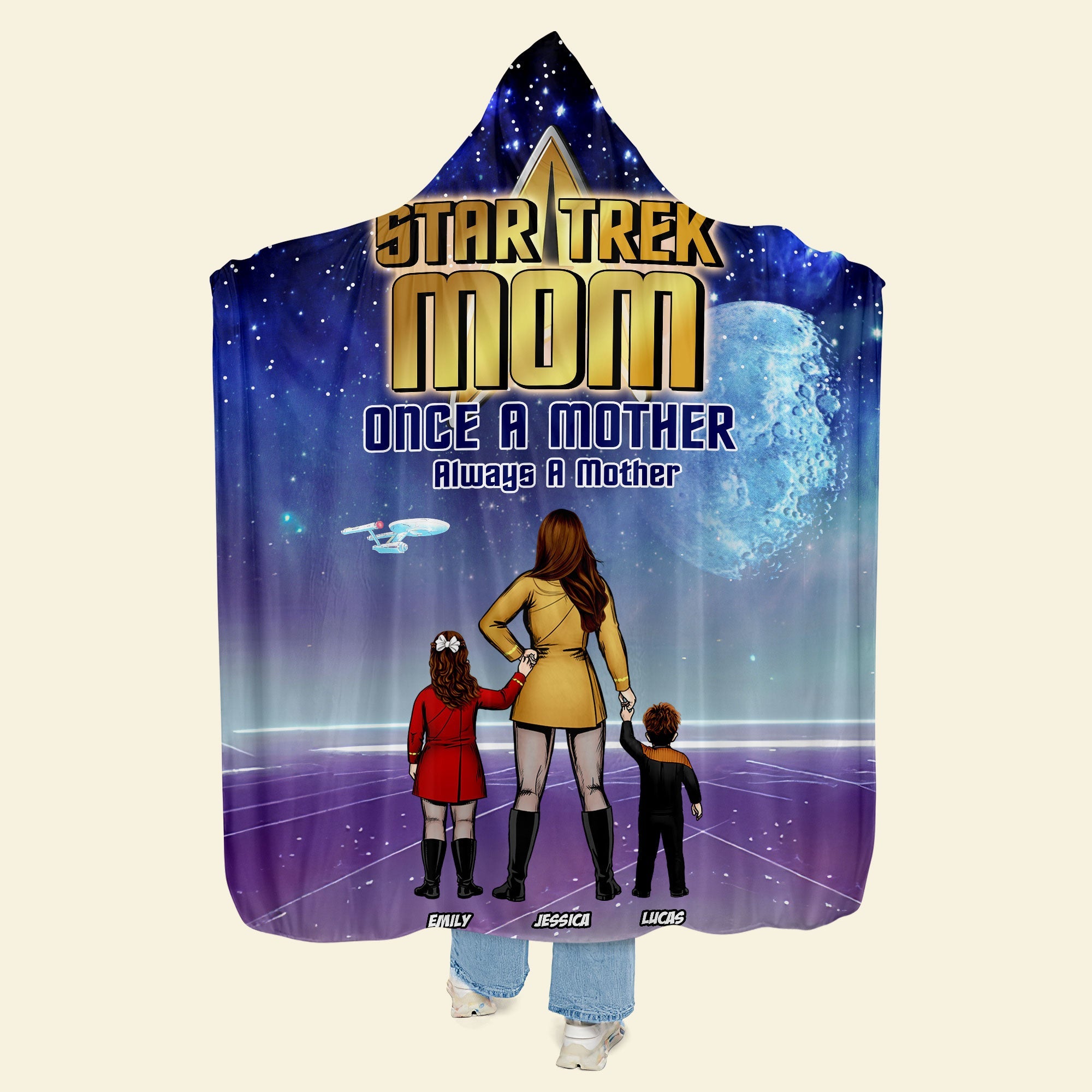Galactic Mom Personalized Wearable Blanket Hoodie Blanket PopCulturePrints