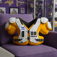 Load image into Gallery viewer, Embrace the Game: Personalized Shoulder Pad Armor Pillow - Unique Gifts for Sport Lovers Pillow PopCulturePrints

