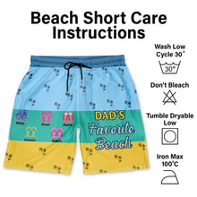 Load image into Gallery viewer, Grandpa's Favorite Beach - Personalized Unisex Beach Shorts Beach Short PopCulturePrints
