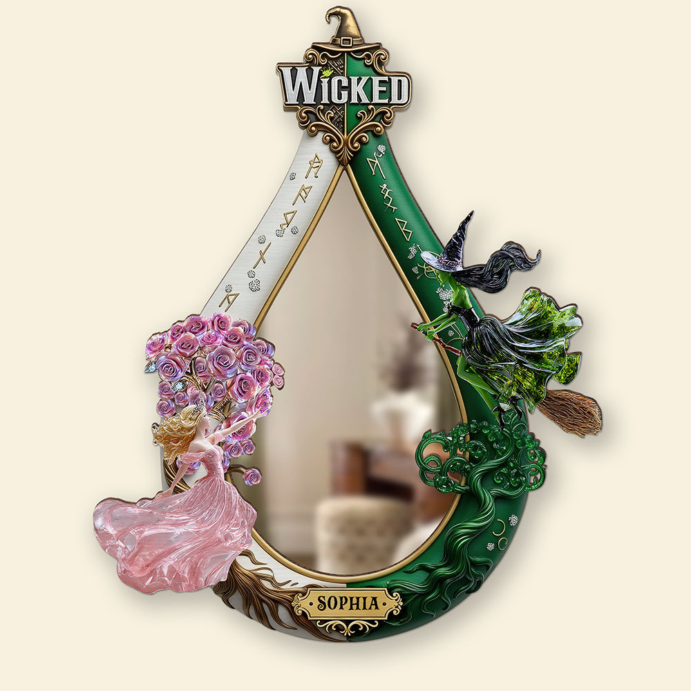 Wickedly Enchanted Flight Mirror - Personalize Your Gift for Musical Fans Mirror PopCulturePrints