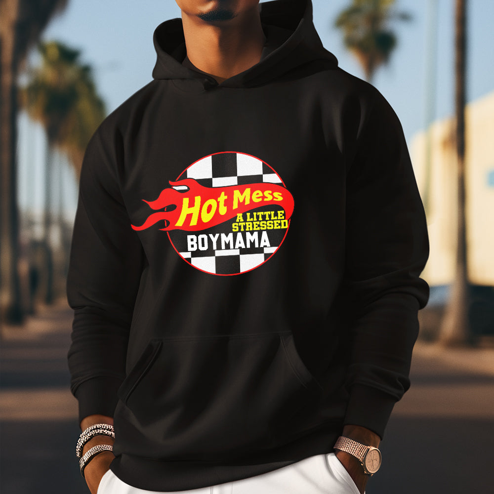 Hot Mess Mama Shirt - Funny & Relatable Gift for Moms Shirts PopCulturePrints
