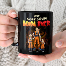 Load image into Gallery viewer, Personalized Super Saiyan Mom Coffee Mug - Customized Gift for Mother&#39;s Day Coffee Mug PopCulturePrints
