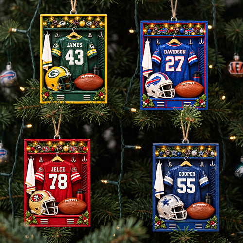 Celebrate the Season with Our Personalized Christmas Locker Room Acrylic Ornament – Perfect for Sport Lovers! Ornament PopCulturePrints