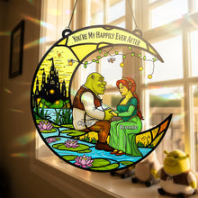Load image into Gallery viewer, You&#39;re My Happily Ever After - Personalized Green Couple Suncatcher Ornament PopCulturePrints
