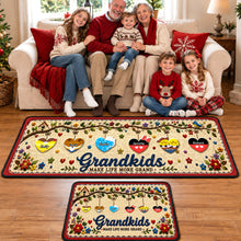 Load image into Gallery viewer, “Make Life More Grand” - Lovely Hearts Grandkids Runner Rug - Personalized Gift for Family Doormat PopCulturePrints
