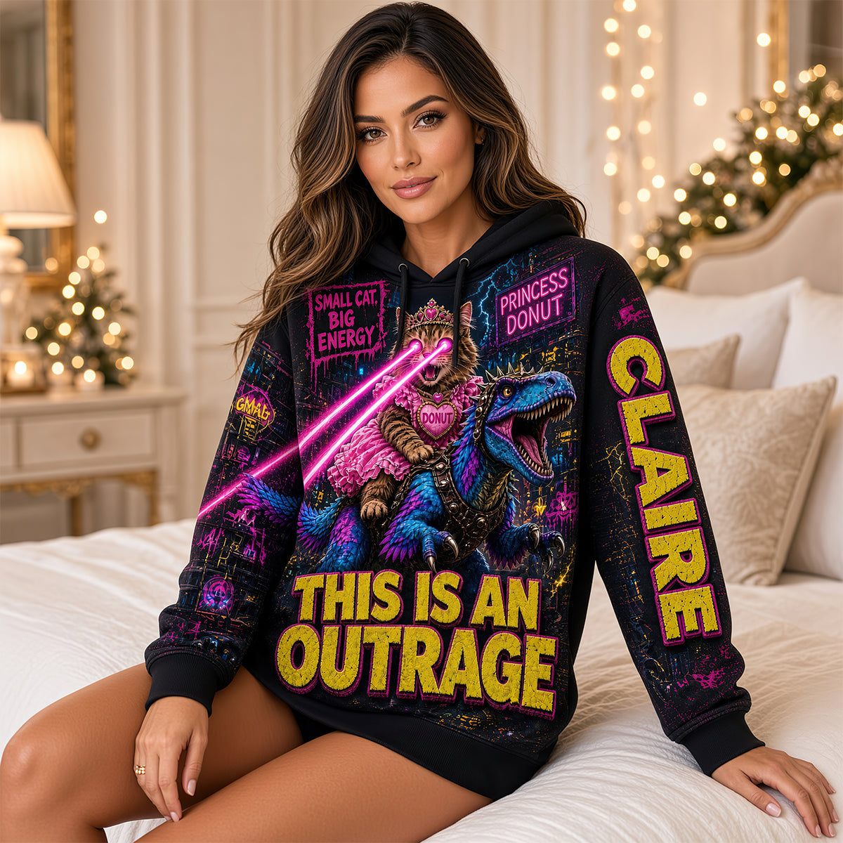 This is an Outrage - Personalized Subterranean Quest Graphic Shirt for Cat Lovers