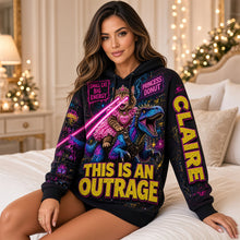 Load image into Gallery viewer, This is an Outrage - Personalized Subterranean Quest Graphic Shirt for Cat Lovers
