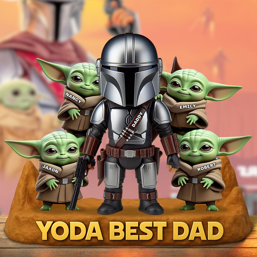 Yoda Best Dad: Personalized Acrylic Plaque - Perfect Gift for Dad, Grandpa, or Father Figures! Shaped Plaques PopCulturePrints