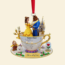Load image into Gallery viewer, Tale as Old as Time - Personalized Christmas Acrylic Ornament for Couples Ornament PopCulturePrints
