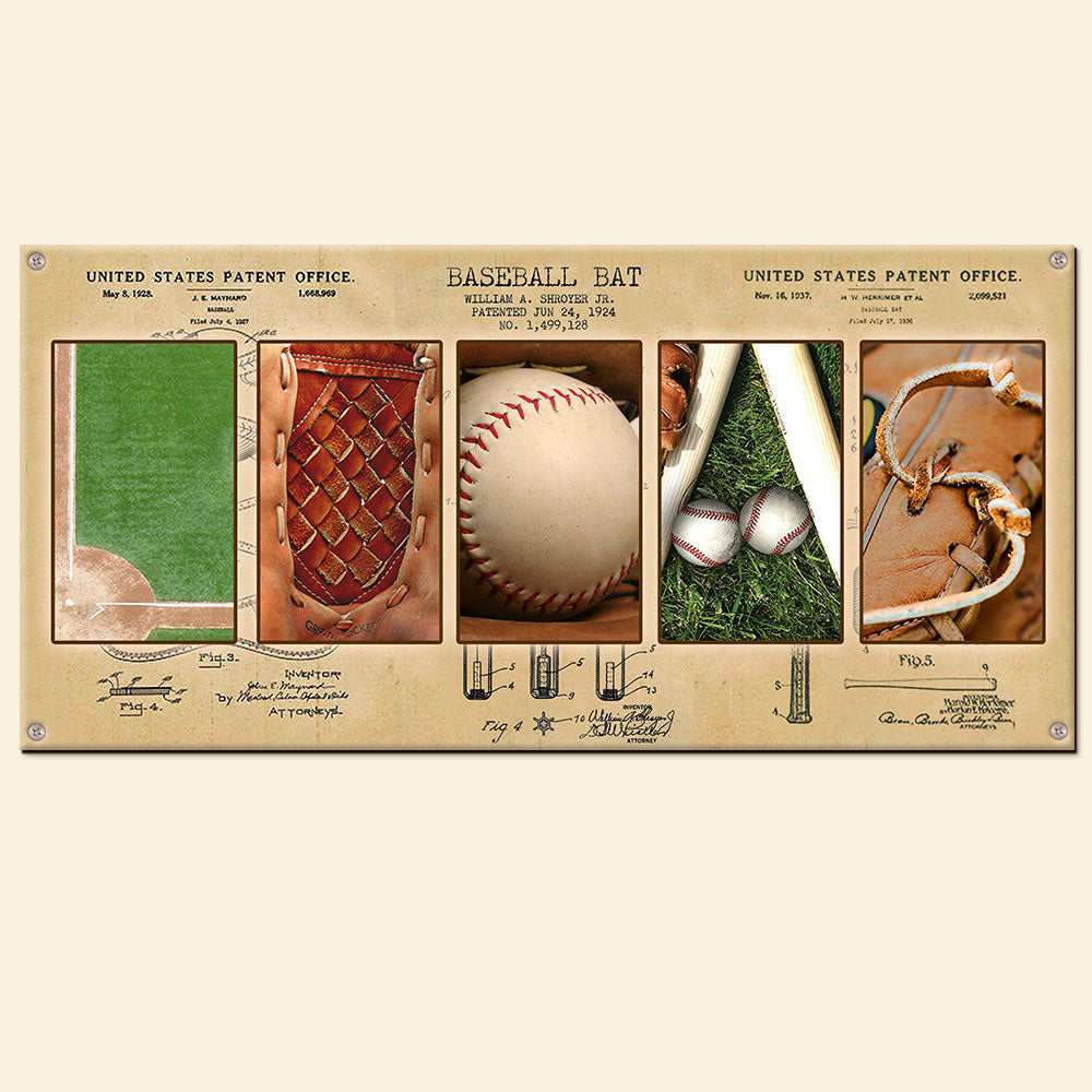 Customizable Metal Wall Art for Baseball Fans - Personalized Name Design Metal Signs PopCulturePrints