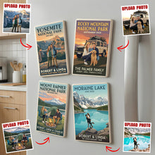 Load image into Gallery viewer, “Capture Your Adventures!” - Memorable Trips Retro Fridge Magnet - Personalized Gifts for Campers, Hikers, Trekkers, and Outdoor Enthusiasts Fridge Magnet PopCulturePrints
