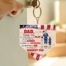 Load image into Gallery viewer, Custom Dad Keychain - Thank You for Being Our Superhero Keychains PopCulturePrints
