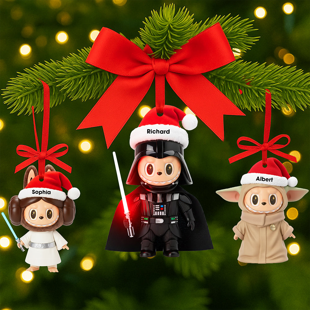 “Celebrate the Cosmos with Our Cute Space Warriors!” – Personalized Christmas Ornament, Perfect Gift for Cosmic Lovers Ornament PopCulturePrints