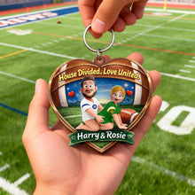 Load image into Gallery viewer, Flirty Game Day Couple Keychain - A Personalized Gift for Sporty Couples Keychains PopCulturePrints
