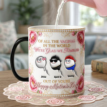 Load image into Gallery viewer, "Of All The Vaginas In The World, We're Glad We Tumbled" - Funny Sperm Kids Magic Mug - Personalized Gift for Moms, Grandmas, and More Coffee Mug PopCulturePrints
