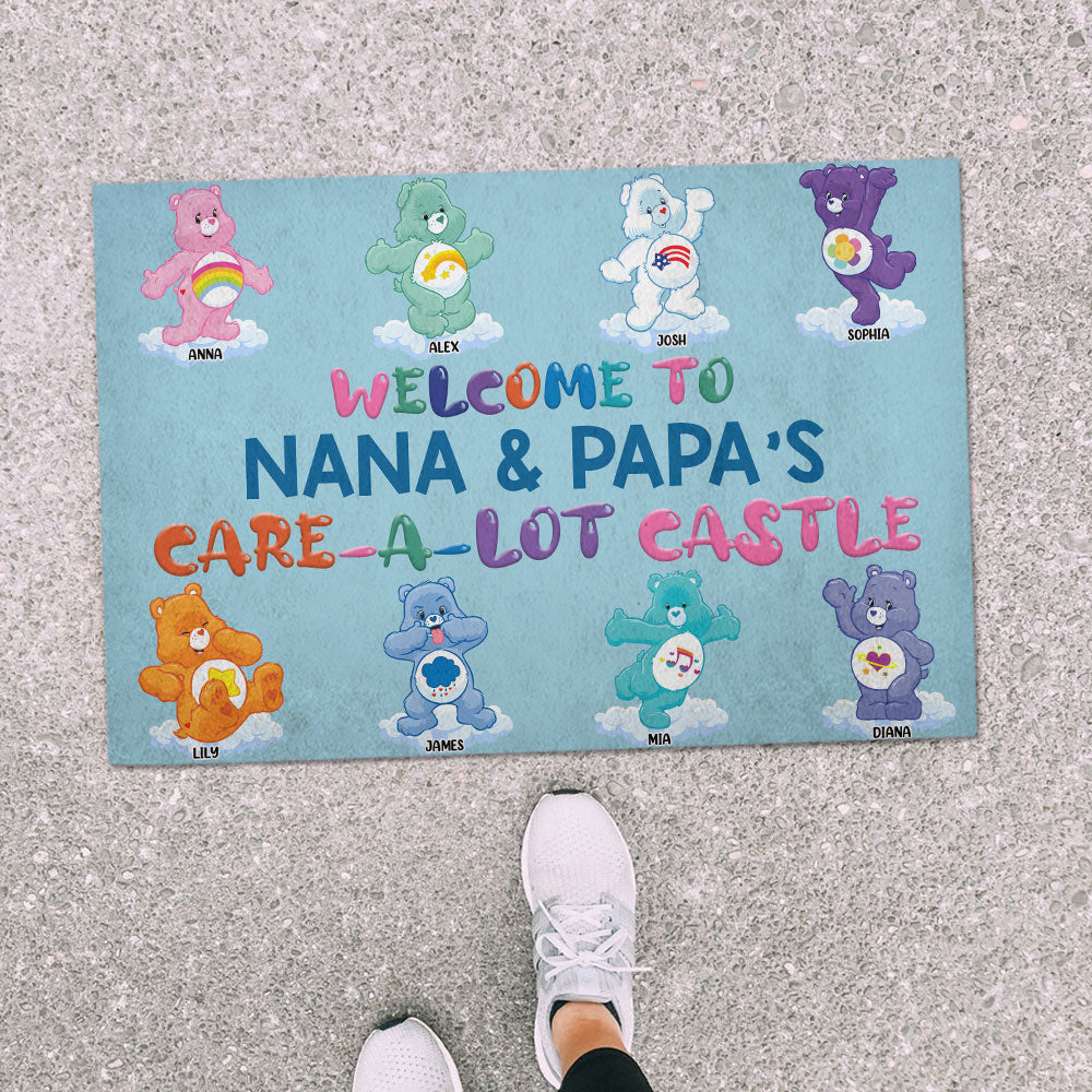 Personalized Grandparents' Castle Doormat - Welcome to Care-a-Lot Doormat PopCulturePrints