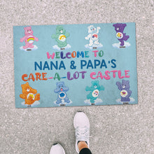 Load image into Gallery viewer, Personalized Grandparents' Castle Doormat - Welcome to Care-a-Lot Doormat PopCulturePrints
