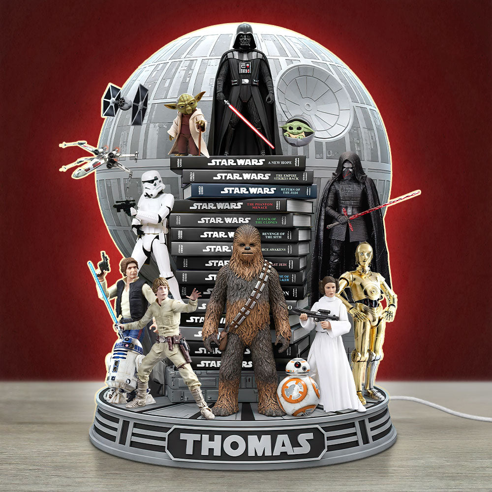 Embrace the Force: Personalized Epic Acrylic Light Box - Custom Gift for Star Wars Fans Light Box PopCulturePrints