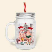 Load image into Gallery viewer, Personalized Old &amp; Wrinkly Couple Mason Jar - Christmas Gift
