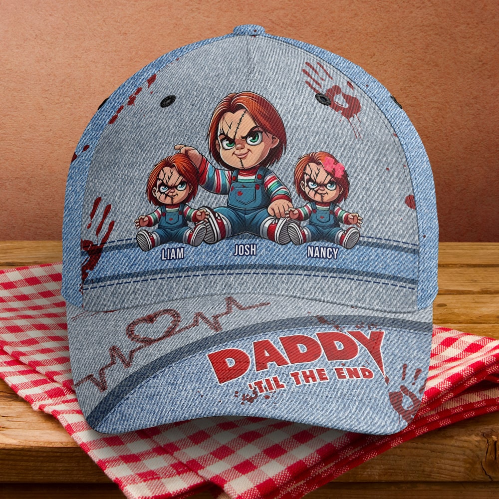 Personalized Classic Cap for Dad - Horror Movie Theme